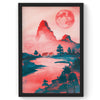 Village in Moon Light | Framed