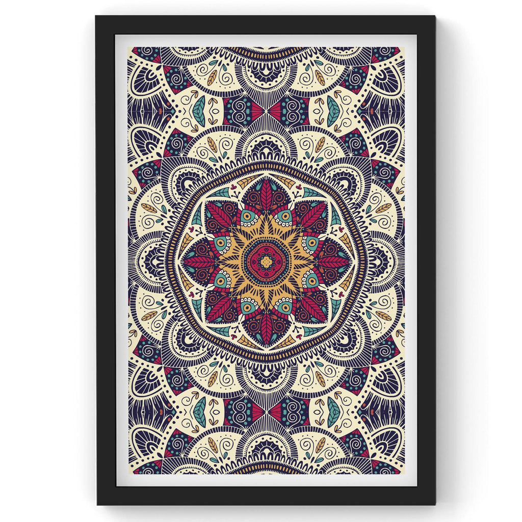 Colorful Ornamental Mandala | Framed
