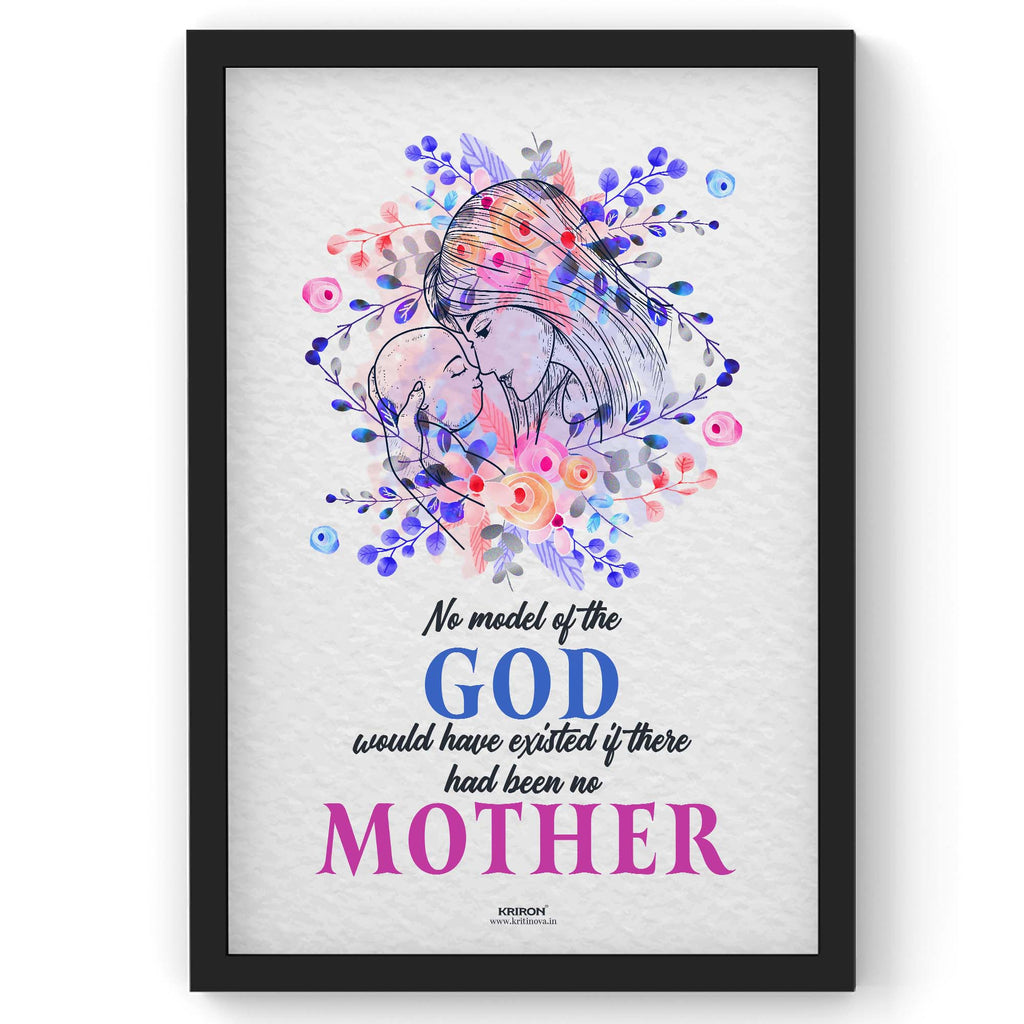 Mother - Next to God, Inspirational Quote Wall Art, Success Quote, Motivational Quote Poster