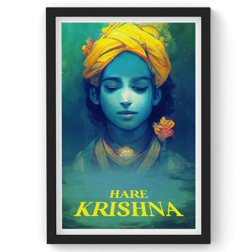 Hare Krishna, Krishna Wall Art, Hindu God Wall Art, Krishna ...