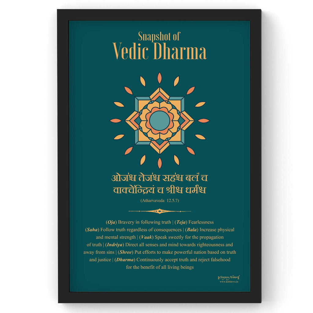 What is Dharma - 1, Definition of Dharma, Atharvaveda Mantra, Inspiring Sanskrit Verse, Sanskrit Teacher Gift, Sanskrit Art, Sanskrit Poster