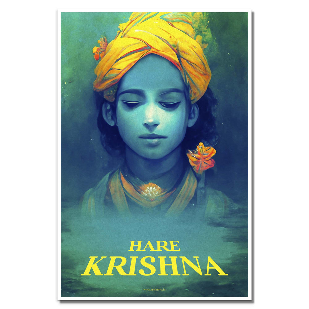 Hare Krishna, Krishna Wall Art, Hindu God Wall Art, Krishna Devotee Gift, Krishna Artwork, Indian God Gift