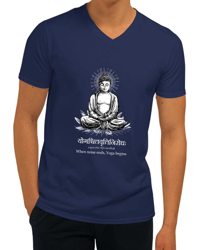 What is Yoga | V-Neck, Sanskrit T-shirt, Sanjeev Newar®
