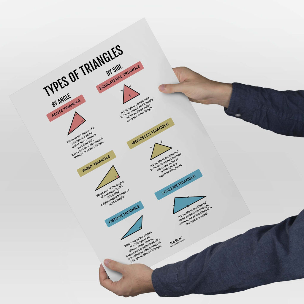 Triangle Science Types Of Triangles Poster