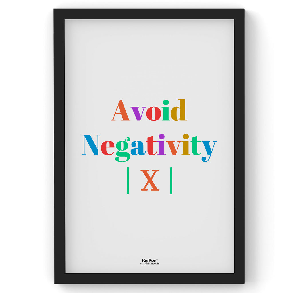 Avoid Negativity, Math Poster, Kids Room Decor, Classroom Decor, Math Wall Art