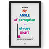 My angle of perception, Math Poster, Kids Room Decor, Funny Math Poser, Classroom Decor, Math Wall Art