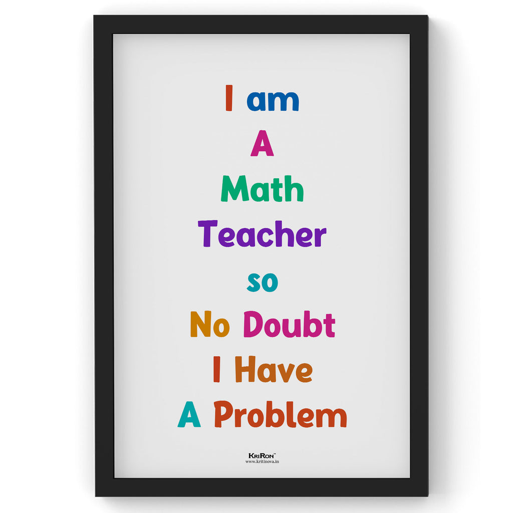 I Have a Problem, Math Poster, Kids Room Decor, Classroom Decor, Math Wall Art