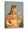 Lady with Lotus - Bani Thani, Rajasthani Art, Indian Traditional Art, Cultural Gift, Tribal Artwork