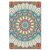 Seamless Sky Blue Pattern with Mandala | Rolled