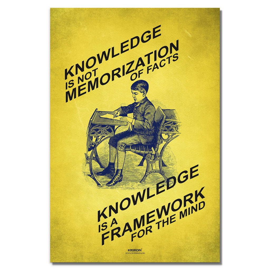 Knowledge is NOT, Inspirational Quote Wall Art, Success Quote, Motivational Quote Poster