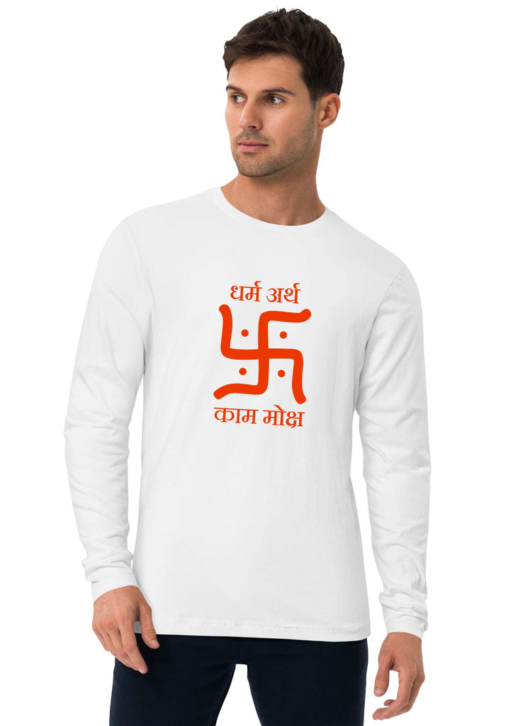 Swastika - Dharm Arth, Sanskrit Full Sleeve T-shirt