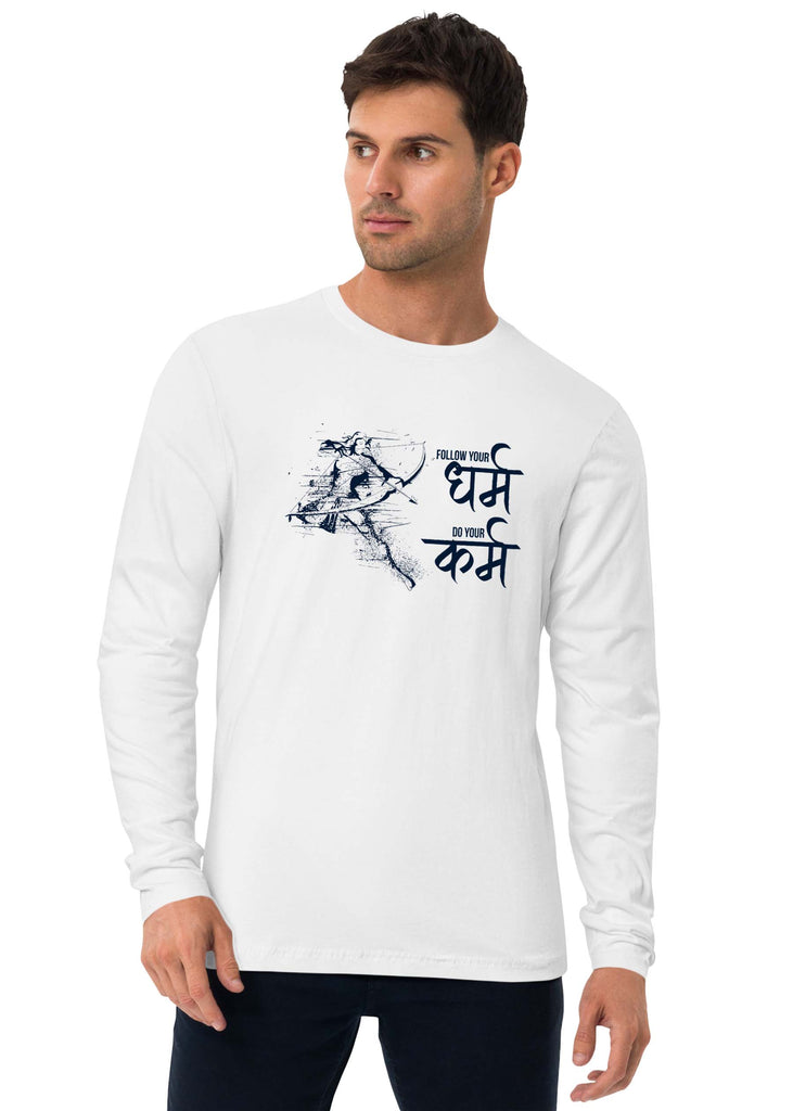 Follow your Dharma, Sanskrit Full Sleeve T-shirt, Sanjeev Newar®