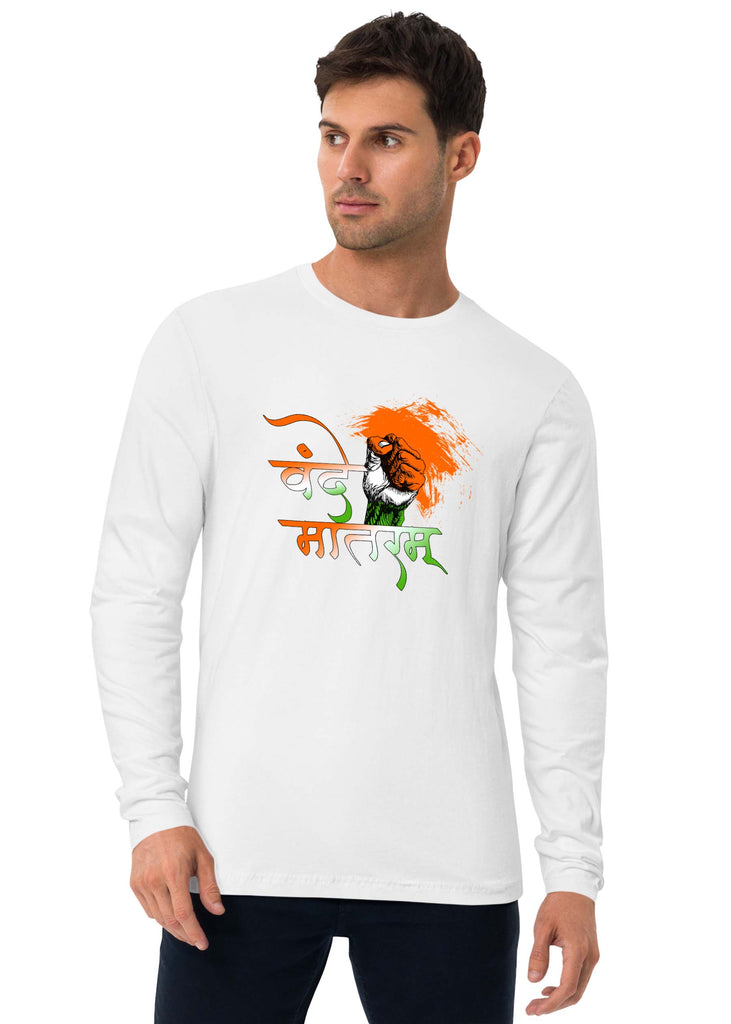 Vande Mataram, Sanskrit Full Sleeve T-shirt, Sanjeev Newar®