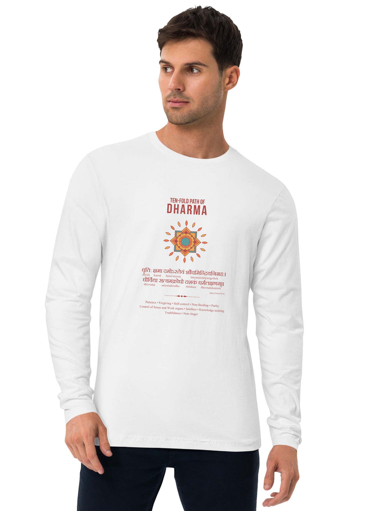 Ten Fold Path of Dharma, Sanskrit Full Sleeve T-shirt, Sanjeev Newar®