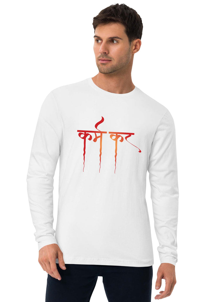 Karm kar, Sanskrit Full Sleeve T-shirt, Sanjeev Newar®