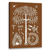 Village Life-2, Warli Art, Indian Traditional Art, Cultural Gift, Tribal Artwork